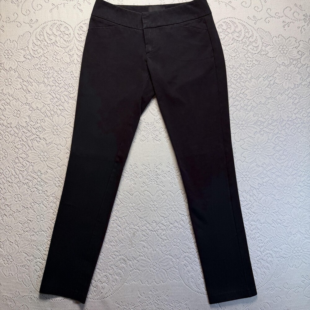 Cynthia Rowley Dress Pants Womens 2 Black Slim Tapered Stretch Ankle Workwear